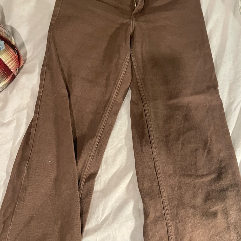 Brown Wide-Leg Pants